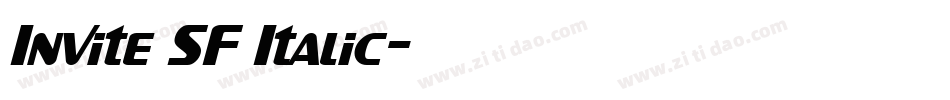 Invite SF Italic字体转换